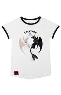 How To Train Your Dragon Toothless Family "Together We Fly" Youth Ringer T-Shirt