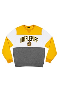 Hufflepuff™ Color Block Adult Crew Neck Sweatshirt