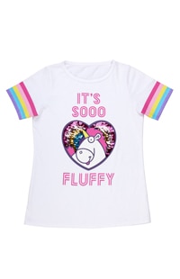 "It's Sooo Fluffy" Unicorn Flip Sequin Youth T-Shirt