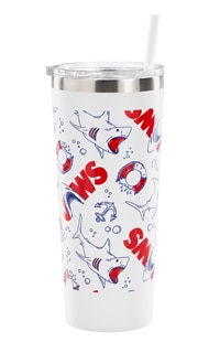 Jaws Red, White, and Blue Travel Tumbler