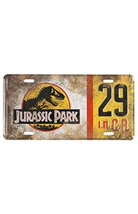 Jurassic Park 30th Anniversary Distressed License Plate