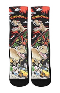 Jurassic Park Anime T-Rex Adult Socks