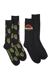 Jurassic Park Logo 2-Pack Adult Crew Socks