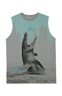 Jurassic Park Sea Land Air Mosasaurus Adult Tank Top