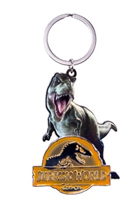 Jurassic World Amber Logo With T-Rex Keychain