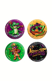 Mardi Gras 2025 Gator Junior Button Set