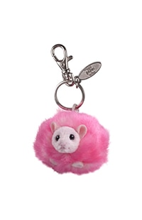 Pink Pygmy Puff Plush Keychain