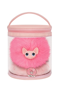 Pink Pygmy Puff Shoulder Pal with Carrying Case