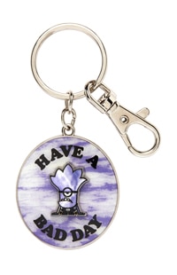 Evil Minion "Have A Bad Day" Oval Keychain