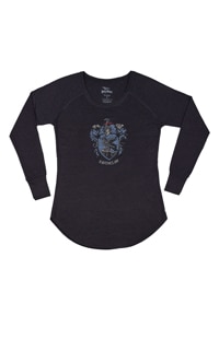 Ravenclaw™ Ladies Rhinestone Crest Long-Sleeve T-Shirt