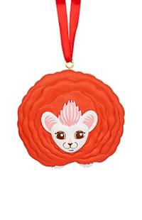 Red Pygmy Puff Resin Ornament