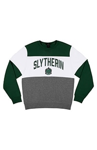 Slytherin™ Color Block Adult Crew Neck Sweatshirt