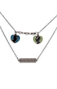 Universal Monsters Frankenstein and Bride Layered Necklace