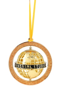 Universal Studios Black Banner Grid Globe Spinner Ornament