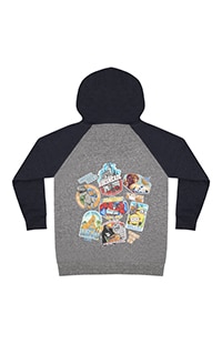 Universal Studios Collage Youth Zippered Hooded Sweatshirt