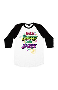 Universal Studios Florida Mardi Gras 2023 Feelin' Jazzy Raglan T-Shirt