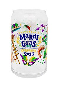 Universal Studios Florida Mardi Gras 2023 King Gator Can Glass