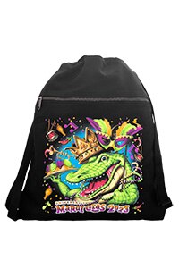 Universal Studios Florida Mardi Gras 2023 King Gator Drawstring Backpack