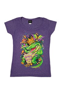 Universal Studios Florida Mardi Gras 2023 King Gator Ladies T-Shirt