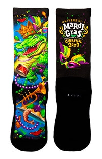 Universal Studios Florida Mardi Gras 2023 King Gator Socks