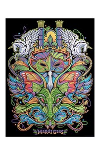 Universal Studios Florida Mardi Gras 2023 Mystical Poster