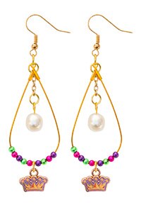 Universal Studios Florida Mardi Gras 2023 Teardrop Earrings