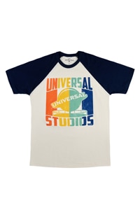 Universal Studios Skyline Globe Adult Raglan T-Shirt