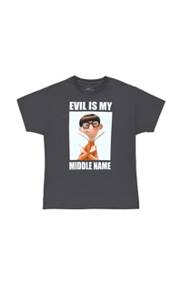Vector Perkins "Evil Is My Middle Name" Adult T-Shirt