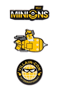 Villain-Con International Black & Yellow Pin Set