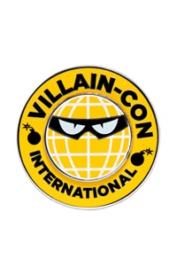 Villain-Con International Black & Yellow Spinner Pin